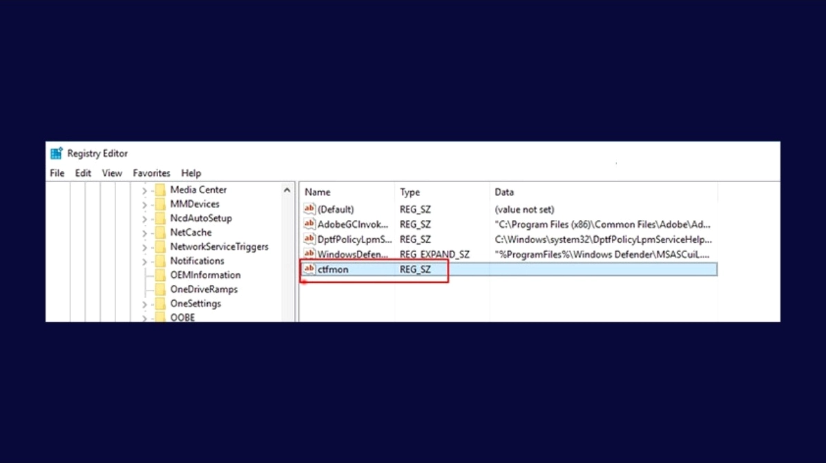 Hướng dẫn chi tiết cách quên pass wifi trên laptop đơn giản và hiệu quả nhất 2026 14 Tạo giá trị chuỗi mới mang tên ctfmon trong Registry