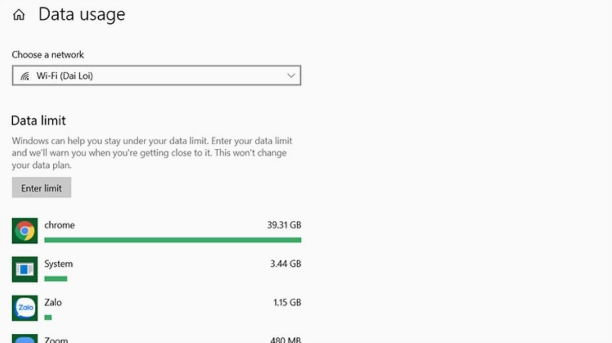 Hướng dẫn chi tiết cách làm wifi mạnh hơn cho laptop hiệu quả nhất năm 2026 19 Tắt chế độ đo dung lượng dữ liệu giúp tối ưu hoá dữ liệu mạng