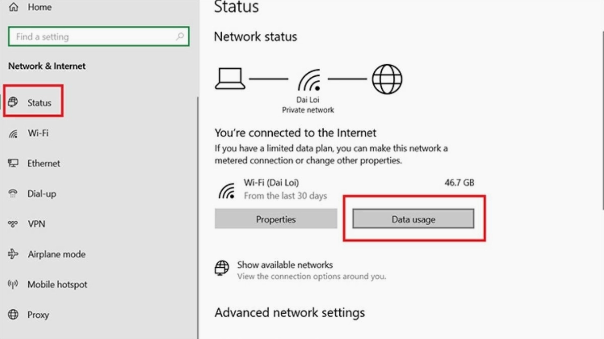 Tắt chế độ tiết kiệm dữ liệu trên Windows