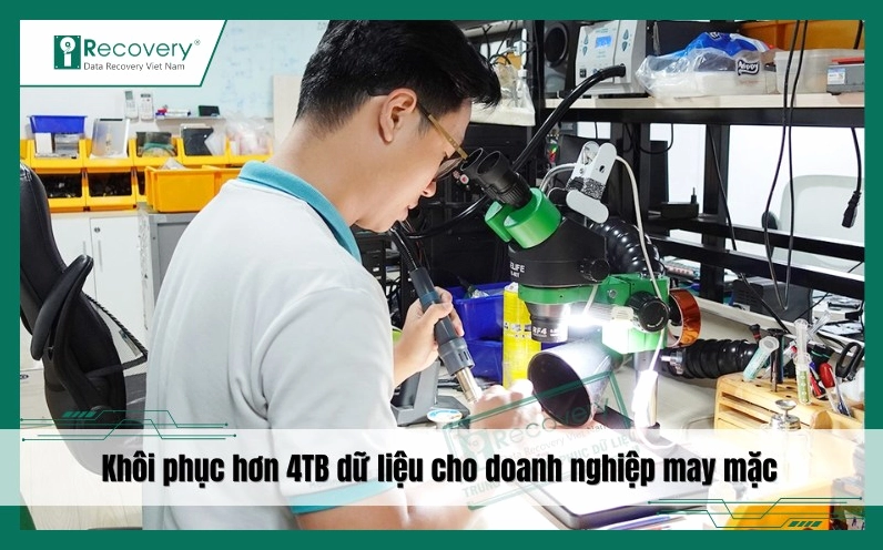 Thành công cứu 4TB dữ liệu quan trọng cho công ty may mặc