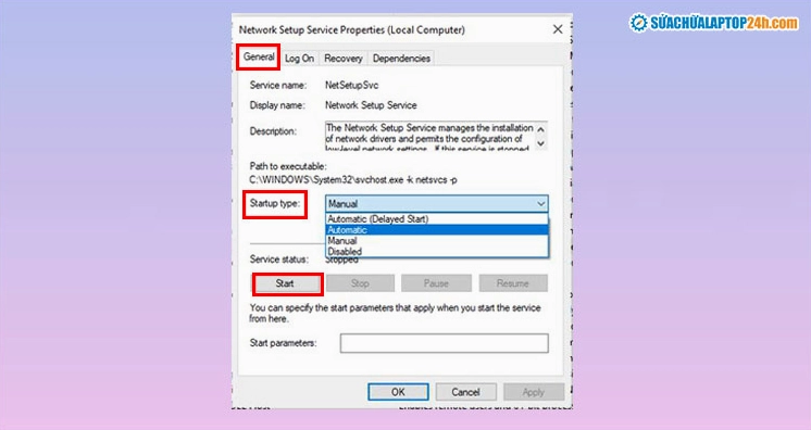 Thao tác chọn chế độ Automatic như hình minh họa