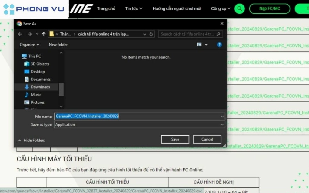 Hướng dẫn chi tiết cách tải fifa trên laptop an toàn và hiệu quả nhất năm 2026 9 Thao tác lựa chọn thư mục lưu trữ cho tập tin vừa được tải về máy