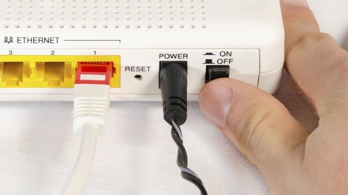 Thao tác tắt bật lại thiết bị phát sóng để làm mới luồng dữ liệu mạng