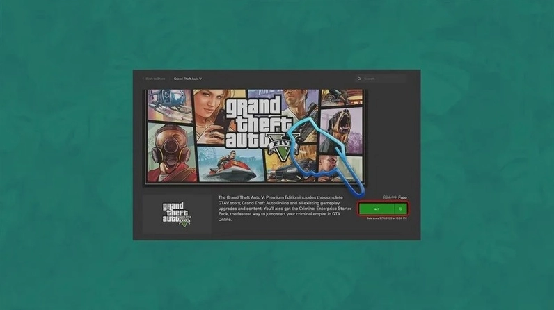 Thao tác trong cách tải GTA 5 trên máy tính miễn phí qua Epic