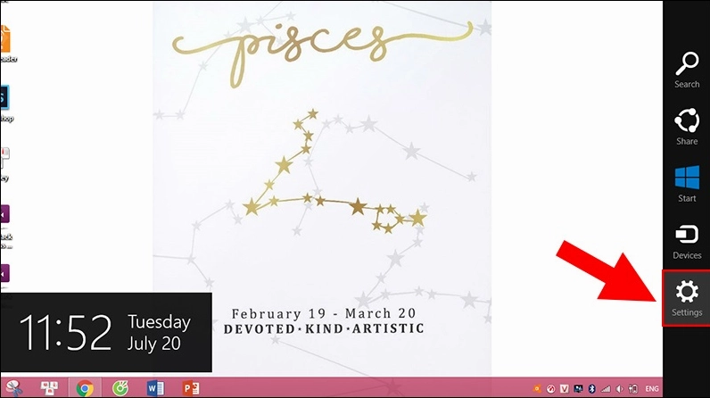 Hướng dẫn chi tiết cách cài màn hình laptop sắc nét và khắc phục lỗi ảnh mờ 20 Thay đổi hình nền máy tính trong Settings Win 8