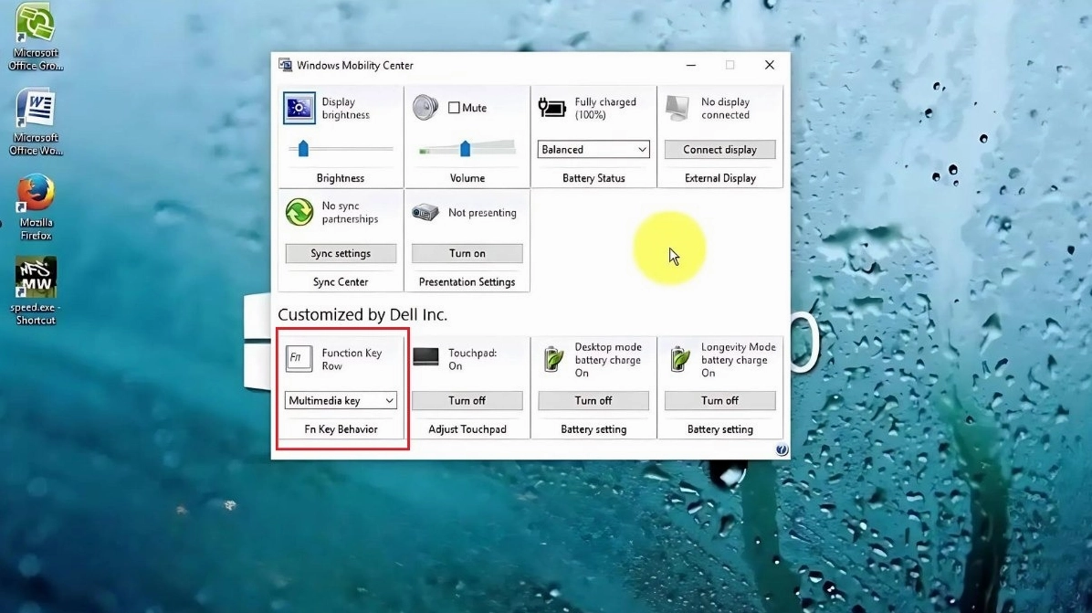 Thay đổi tùy chọn hành vi của phím Fn