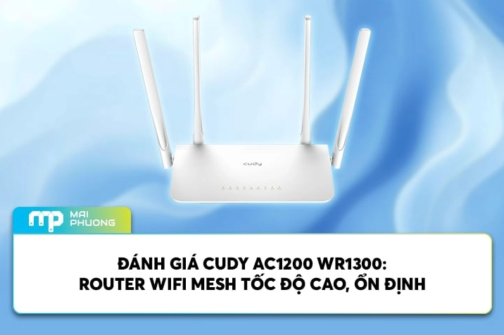 Thiết bị phát sóng mạng không dây Cudy AC1200 hỗ trợ kết nối internet tốc độ cao