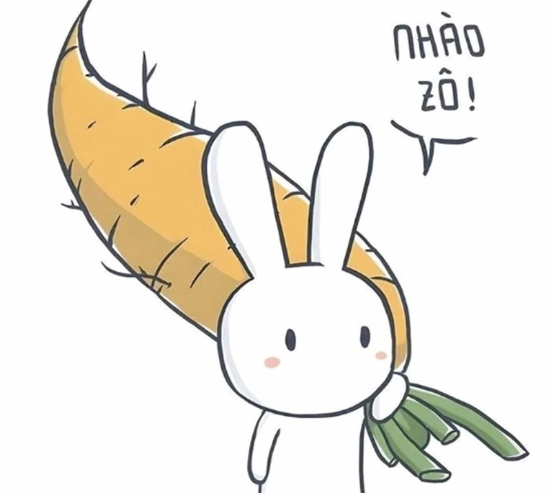 Thỏ bảy màu meme trong một khoảnh khắc đời thường ngớ ngẩn