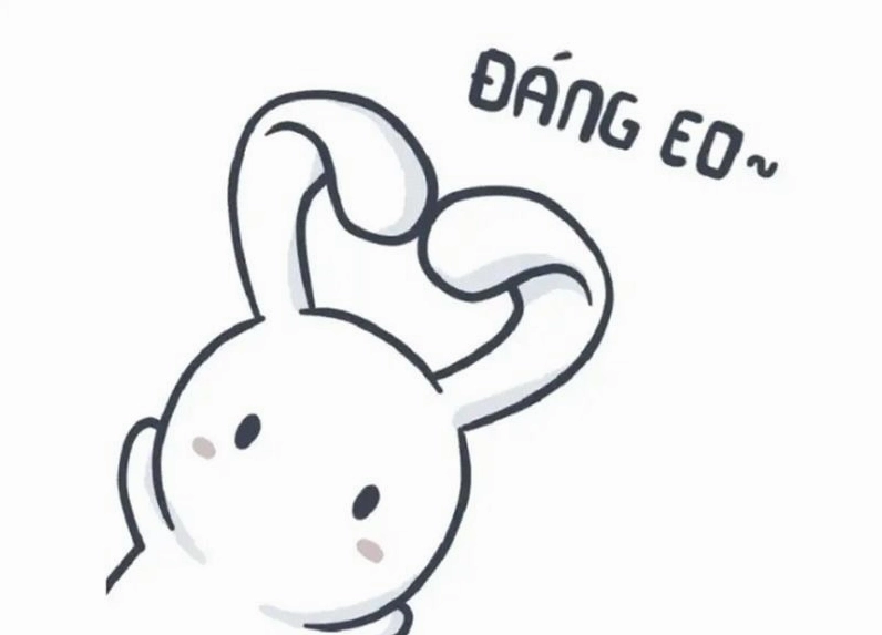 Thỏ bảy màu meme với phong cách sống chill