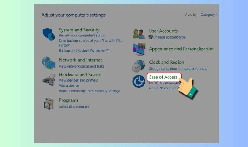 Hướng dẫn chi tiết cách bật bàn phím ảo trên laptop cực đơn giản 25 Tiếp tục nhấn vào Ease of Access