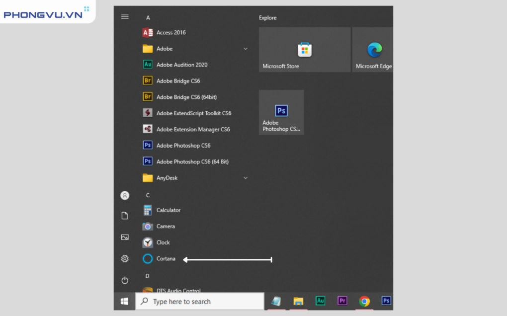 Hướng dẫn chi tiết cách đặt báo thức trên laptop nhanh chóng và hiệu quả 3 Tìm kiếm ứng dụng báo thức trên thanh Taskbar
