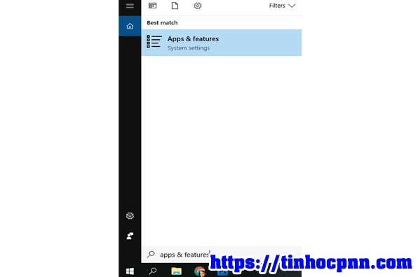 Hướng dẫn chi tiết cách làm cho laptop win 10 chạy nhanh hơn hiệu quả 5 Tìm kiếm và gõ từ khóa Apps Features trong mục cài đặt