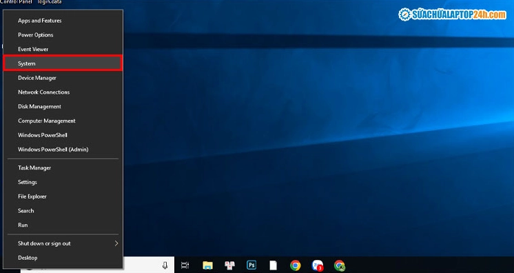 Tìm kiếm và mở ứng dụng System Information trên menu Start của Windows