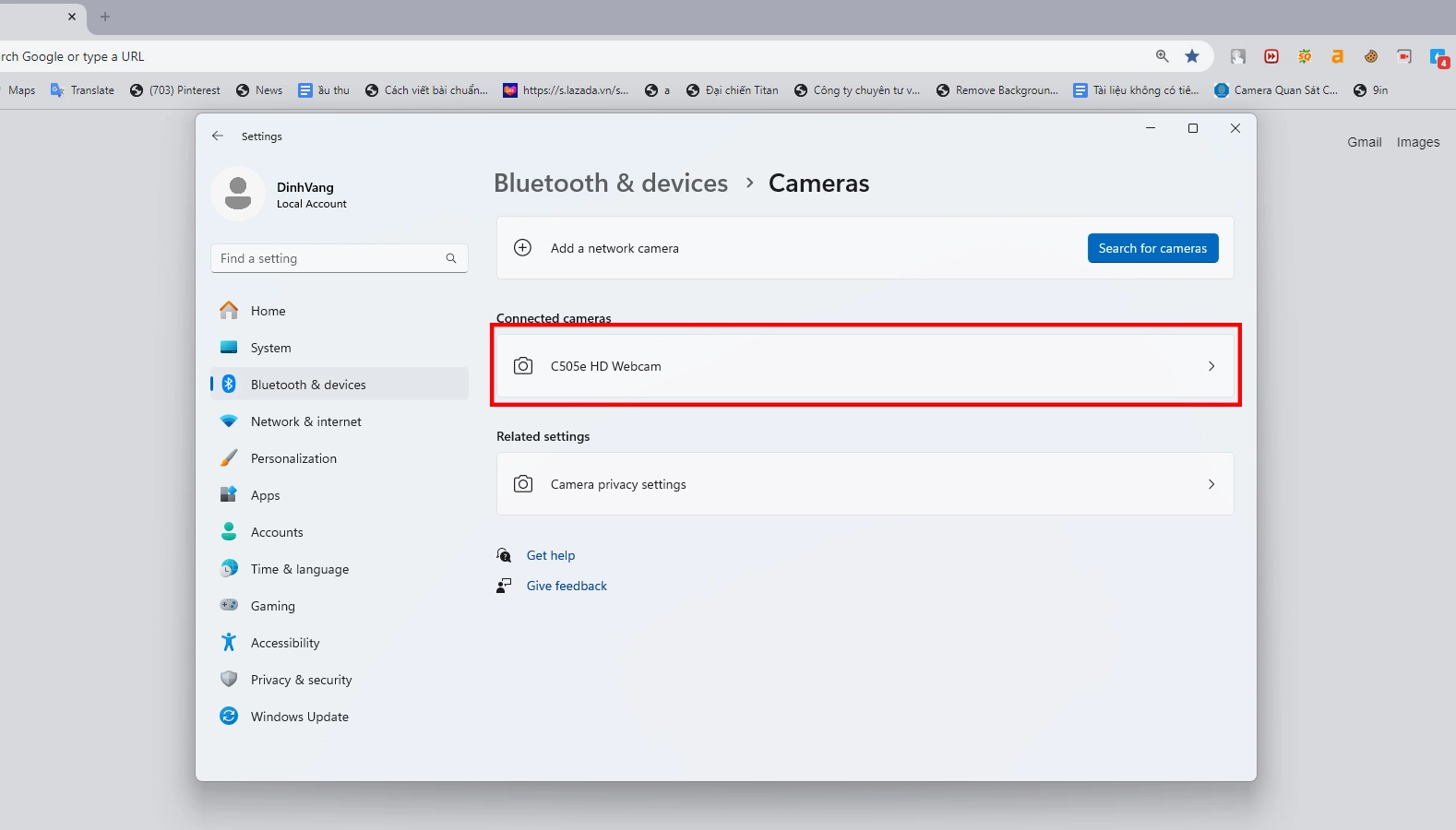 Hướng dẫn chi tiết cách cài webcam cho laptop cực đơn giản tại nhà 20 Tìm và chọn tới biểu tượng của chiếc webcam thứ hai mà bạn vừa mới kết nối xong