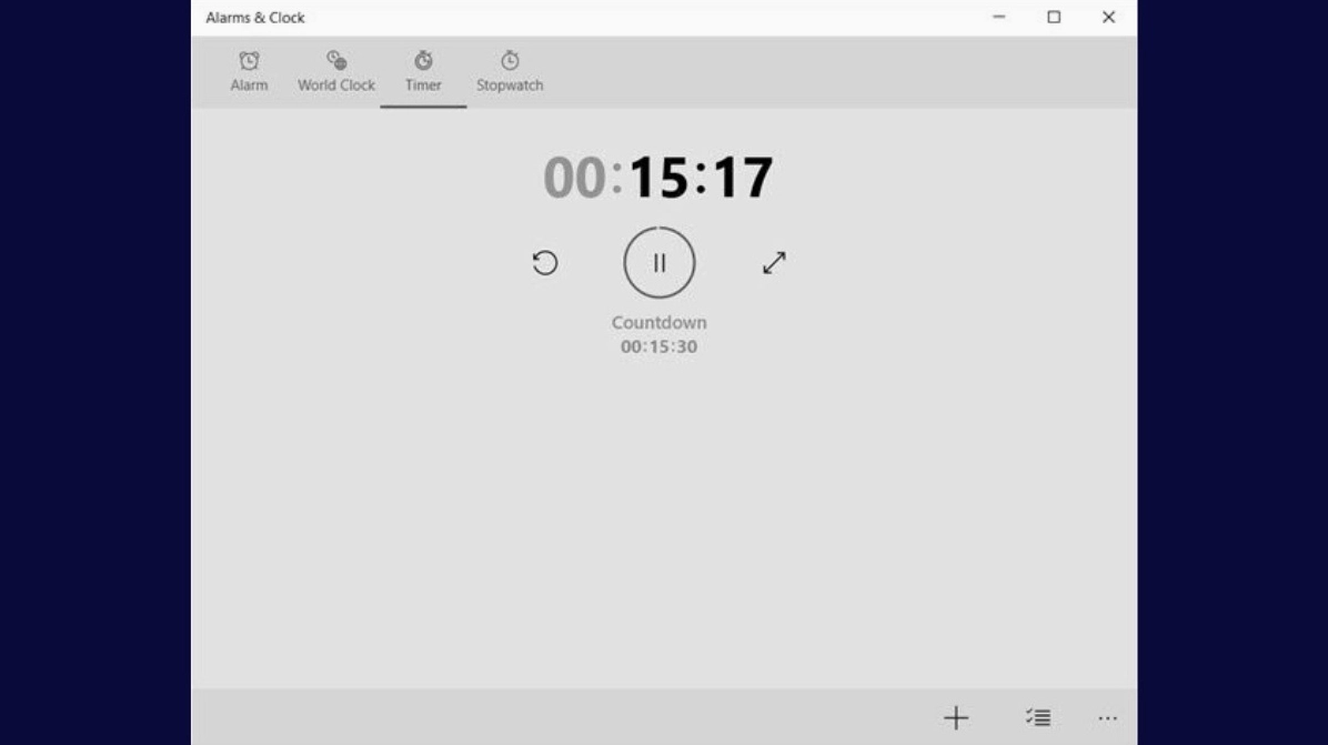 Hướng dẫn chi tiết cách đặt báo thức trên laptop nhanh chóng và hiệu quả 15 Tính năng đếm ngược Timer