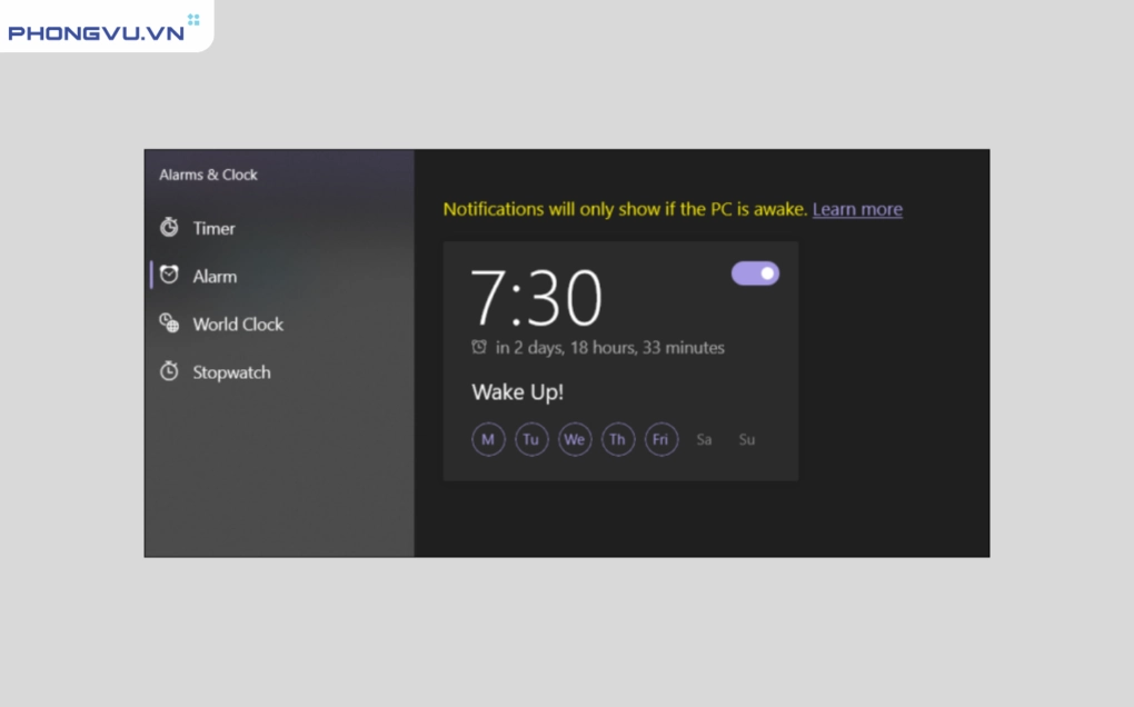 Hướng dẫn chi tiết cách đặt báo thức trên laptop nhanh chóng và hiệu quả 22 Tính năng trên chế độ Sleep