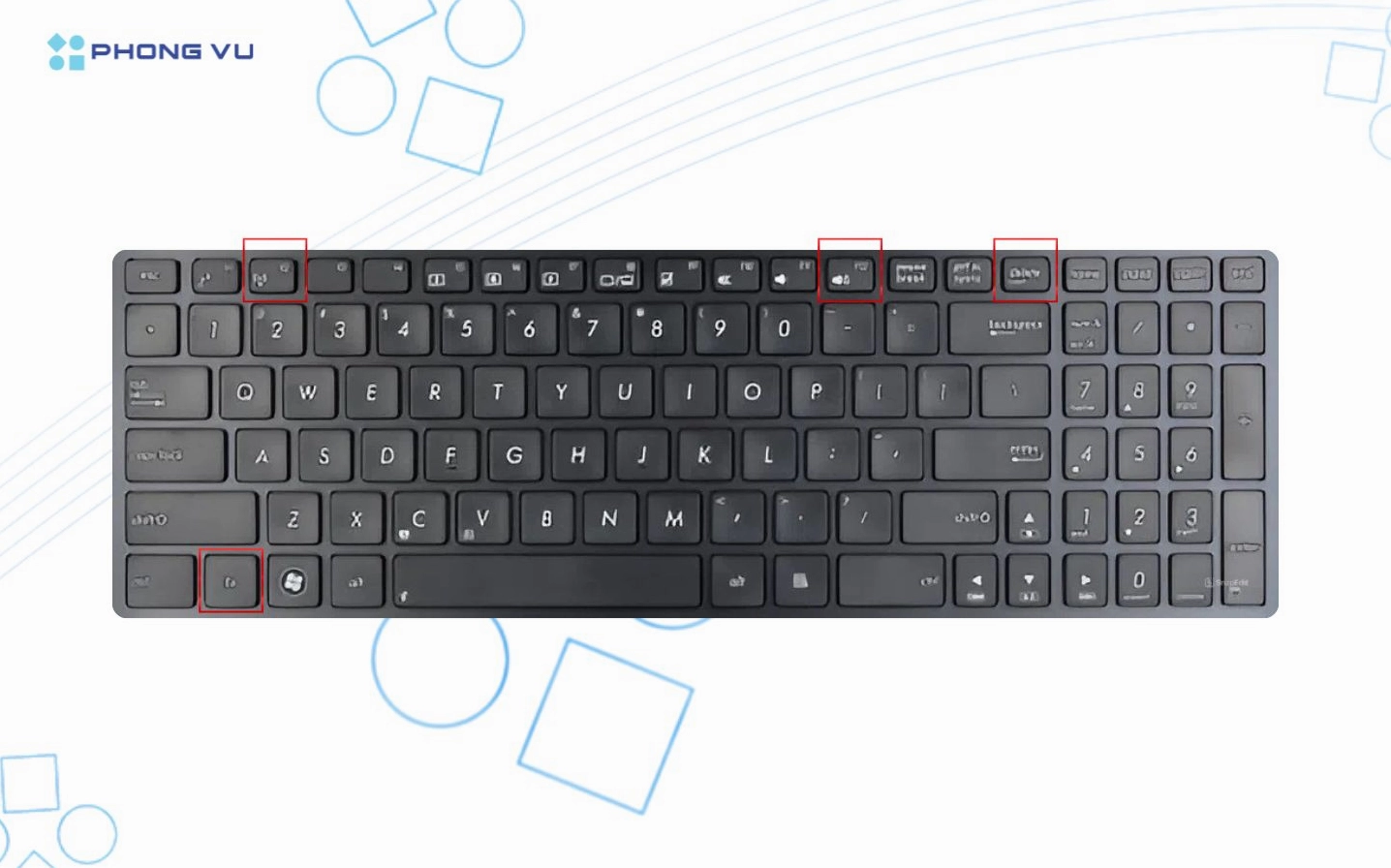 Hướng dẫn chi tiết cách kích nguồn laptop khi nút nguồn bị hỏng 1 Tổ hợp phím tắt mở nguồn trên bàn phím laptop Asus