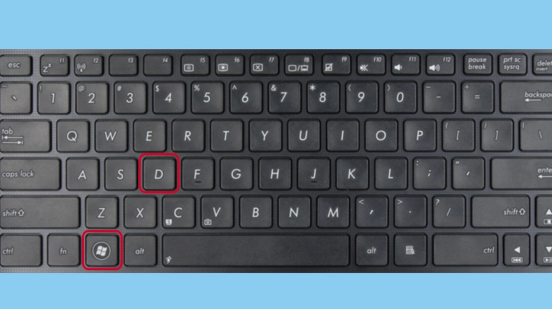 Hướng dẫn chi tiết cách tắt laptop bằng bàn phím trên hệ điều hành Windows nhanh chóng và hiệu quả 24 Tổ hợp phím Window + D