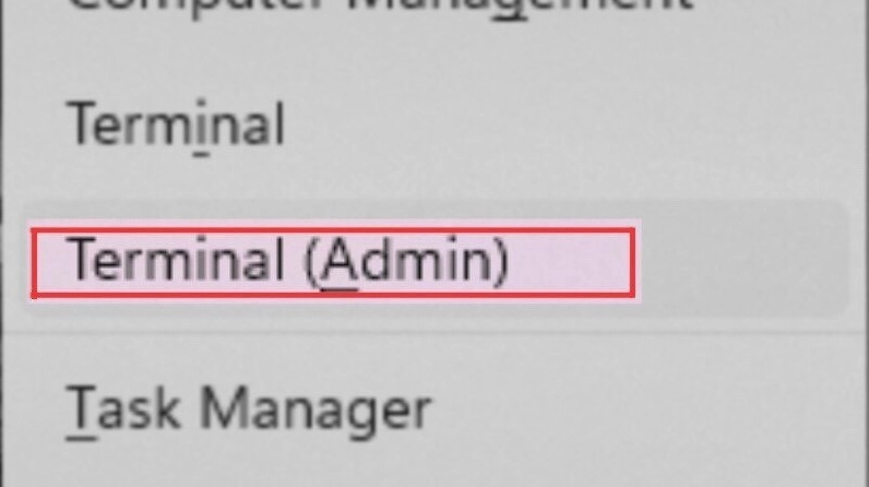 Tổ hợp Windows + X và Nhấn phím A