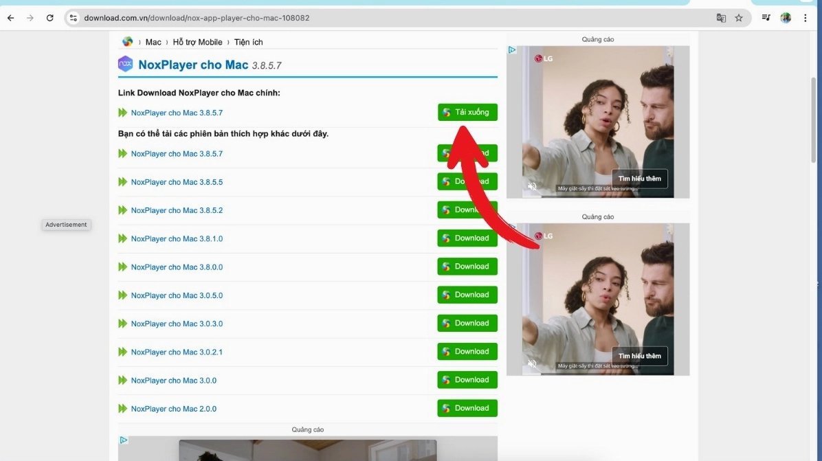 Trang chủ tải phần mềm giả lập Android NoxPlayer dành cho máy tính