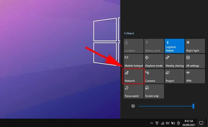 Hướng dẫn chi tiết cách quét mã qr wifi trên laptop nhanh chóng hiệu quả 2 Trên thanh Taskbar chọn Wifi và kết nối vào mạng Wifi gần nhất