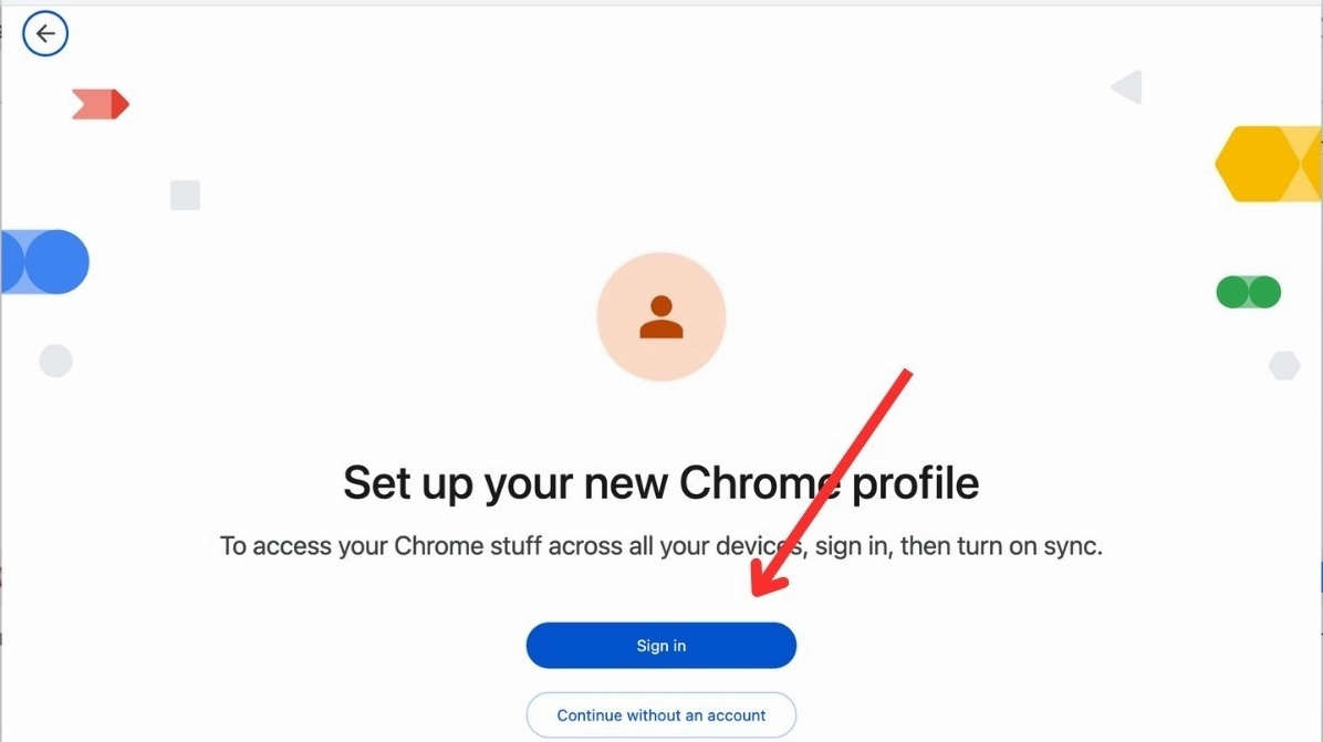 Trong menu tài khoản, chọn các mục thiết lập