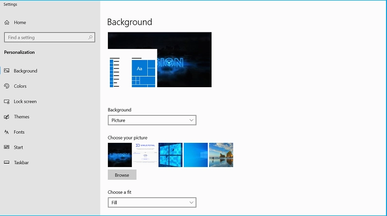 Hướng dẫn chi tiết cách cài màn hình laptop sắc nét và khắc phục lỗi ảnh mờ 15 Trong Personalization chọn Background