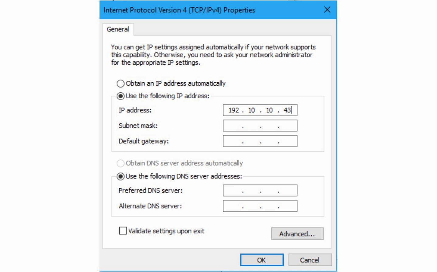 Truy cập thuộc tính Internet Protocol Version 4 để thiết lập IP tĩnh