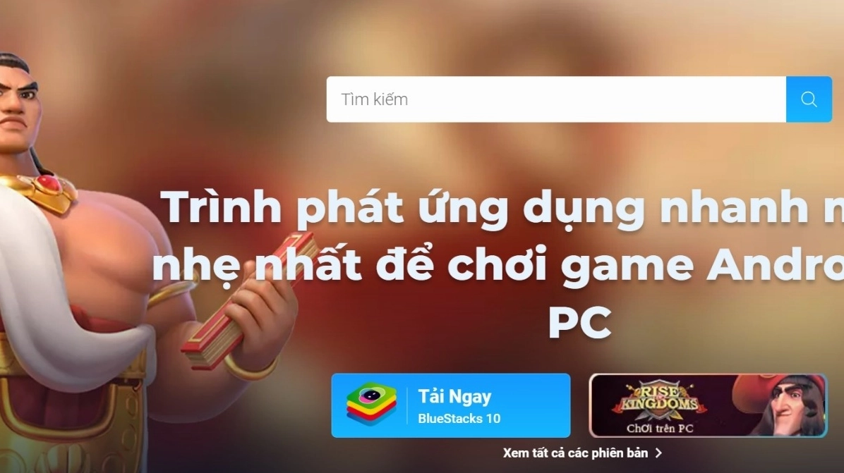 Truy cập website Bluestacks
