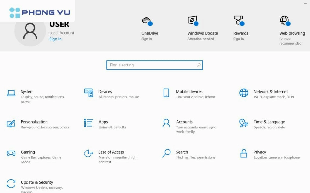 Hướng dẫn chi tiết cách thêm máy in vào laptop nhanh chóng và hiệu quả 7 Vào Cài đặt trên máy tính Windows