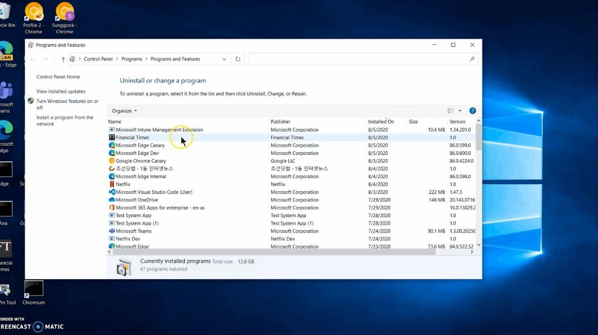 Hướng dẫn chi tiết cách mở nguồn laptop Dell khi gặp sự cố không lên màn hình 27 Vào Programs and Features và gỡ bỏ các chương trình không sử dụng