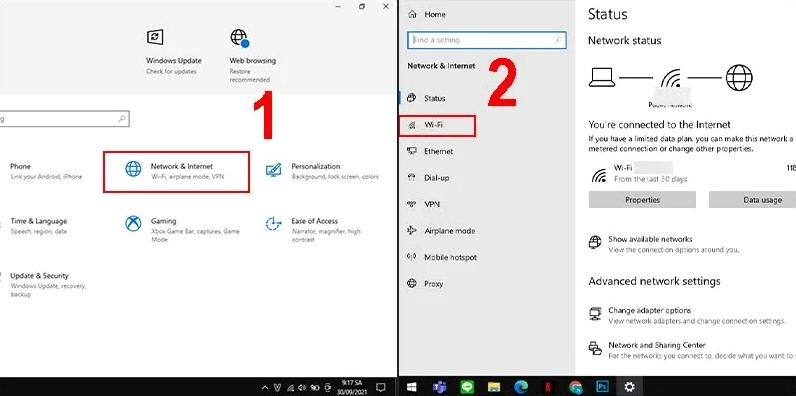 Hướng dẫn chi tiết cách quét mã qr wifi trên laptop nhanh chóng hiệu quả 4 Vào Settings Chọn Network Internet Wi-Fi
