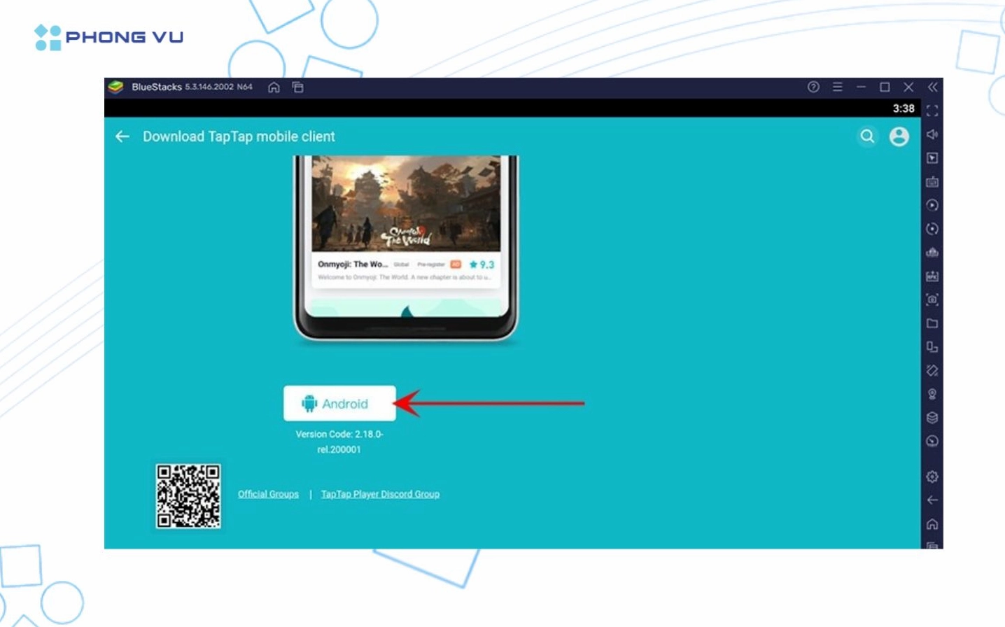 Vào TapTap và tải file cài đặt Android