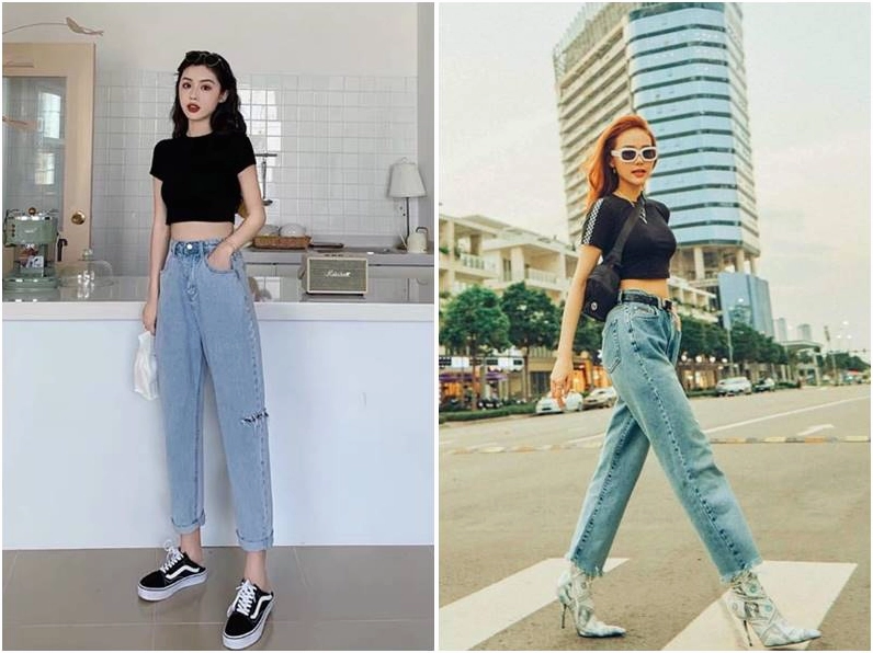 Bộ sưu tập hình ảnh gái xinh mặc áo croptop ngắn siêu quyến rũ 7 Vẻ đẹp khỏe khoắn của cô nàng diện croptop và quần jean xanh truyền thống