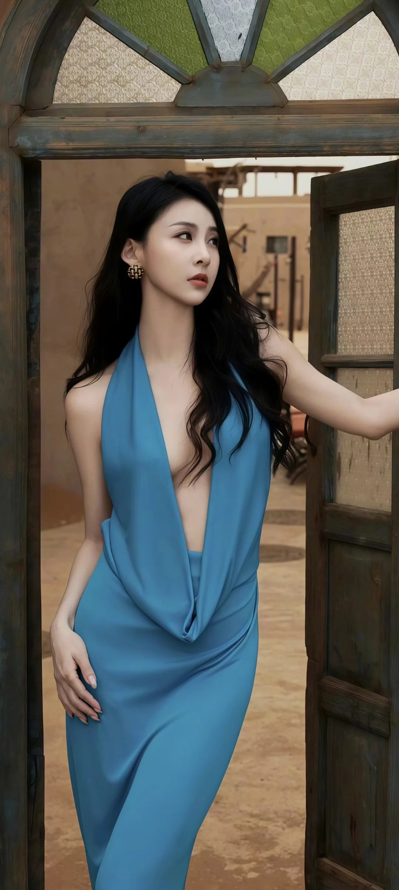 Vẻ mong manh gợi cảm của cô nàng trong bộ đầm lụa mềm mại trễ nải