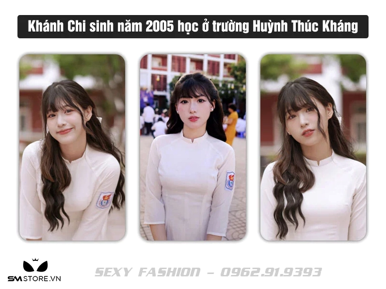 Vẻ ngoài xinh xắn đáng yêu của nữ sinh Khánh Chi khi diện áo dài mỏng