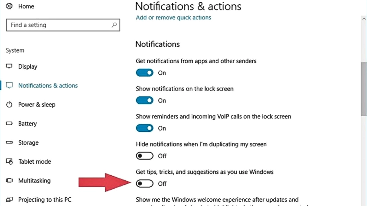 Vô hiệu hóa quảng cáo thông báo