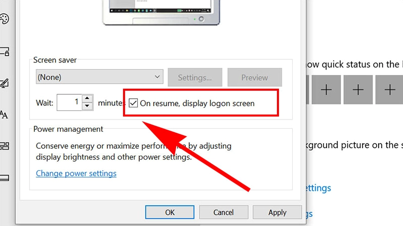 Hướng dẫn chi tiết cách bảo vệ màn hình laptop hiệu quả nhất năm 2026 7 vui lòng chọn loại hành động, thời gian chờ trên màn hình chờ và nhấp vào Apply.