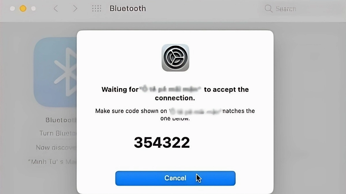Hướng dẫn cách đồng bộ iPhone với laptop nhanh chóng đơn giản 16 Xác nhận đồng ý ghép nối thiết bị an toàn trên cả điện thoại và máy tính xách tay
