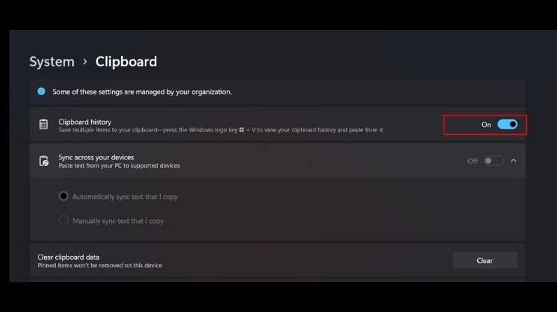 Xem lịch sử sao chép trên Windows