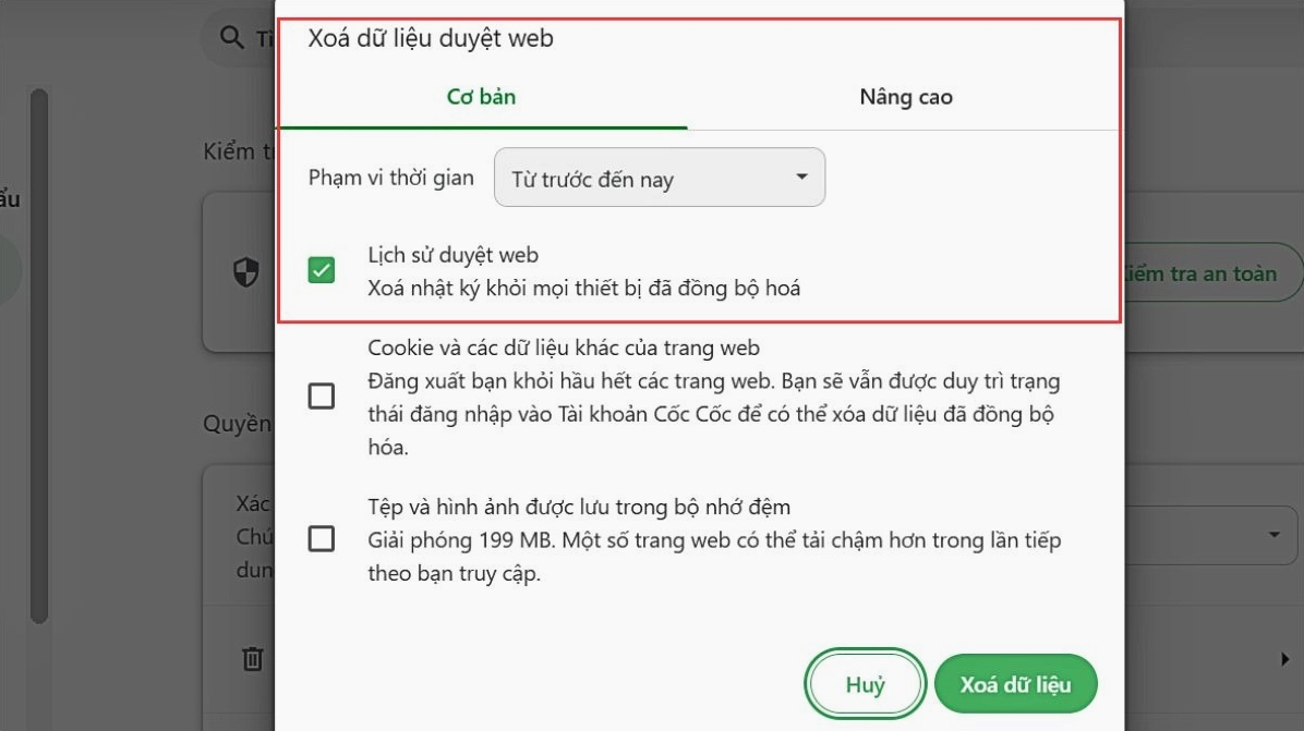 Hướng dẫn chi tiết cách dọn rác laptop an toàn và tăng tốc độ xử lý nhanh nhất năm 2026 26 Xóa bộ nhớ đệm trên trình duyệt