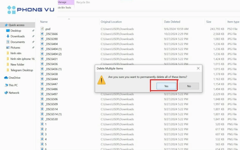 Hướng dẫn chi tiết cách làm giảm lag laptop chạy mượt mà như mới 31 Xóa các file trong Thùng rác giúp giải phóng không gian lưu trữ